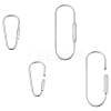 4Pcs 2 Styles 304 Stainless Steel Screw Carabiner Lock Charms STAS-UN0059-93-1