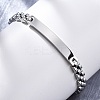 304 Stainless Steel Link Chain Bracelets BJEW-R018-21P-3