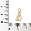 Brass Pave Clear Cubic Zirconia Charms KK-A273-01G-Q-3