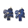 Dyed Natural Lapis Lazuli Carved Pendants GG-CBA67BD-02G-G-1