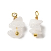 Natural White Jade Pendants KK-P242-31G-03-1