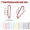 12Pcs 12 Colors Spray Painted Iron Brooch Findings IFIN-YW0004-05-3