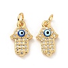Eco-friendly Brass Micro Pave Clear Cubic Zirconia Pendants LS-KK-D080-33G-1