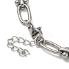 Non-Tarnish 304 Stainless Steel Oval Link Chain Bracelets for Women BJEW-B092-08P-01-3