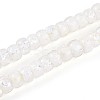 Luminous Handmade Silver Foil Glass Beads Strands FOIL-N029-02B-01-1