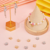12Pcs 2 Colors Brass with Glass Rhinestone Charms KK-BBC0013-92-4