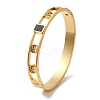 PVD Vacuum Plating 304 Stainless Steel Bangles for Women BJEW-F474-36G-1