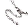 Non-Tarnish 304 Stainless Steel Hollow Out Cross Pendant Double Layer Necklace with Cable Chains for Men Women LS-NJEW-E088-01P-3