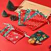 12Pcs 12 Styles Hot Stamping Christmas Velvet Storage Bags ABAG-FS0001-02-10