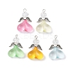 50Pcs 5 Colors Acrylic & Glass Pendants PALLOY-JF02303-01-S-1