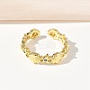 304 Stainless Steel Cubic Zirconia Cuff Open Rings for Women RJEW-Z122-02G-06-2