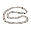 201 Stainless Steel Oval Mariner Link Chain Necklace NJEW-F222-37P-05-1