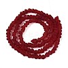 Frosted Transparent Glass Beads Strands GLAA-N016-4mm-26-3