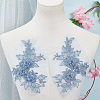 Flower Shape Polyester Embroidery Sew on Flower Appliques LS-DIY-WH20032-60B-3