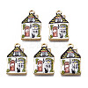 Rack Plating Alloy Enamel Pendants ENAM-T011-159C-1