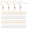 DICOSMETIC 140Pcs 2 Colors Brass French Hooks with Coil and Ball KK-DC0003-28-1