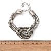 Iron Shake Chain Knotted Bracelets for Women LS-BJEW-U042-01P-2