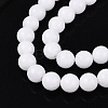 Dyed Natural White Jade Round Bead Strands G-Q937-20-3