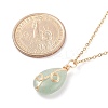 Natural Green Aventurine Teardrop Pendant Necklace NJEW-JN03900-02-7