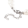 Natural Baroque Keshi Pearl Beaded Necklace with 304 Stainless Steel Clasp for Women NJEW-JN04083-4