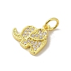 Real 18K Gold Plated Brass Pave Cubic Zirconia Pendants KK-M283-02E-01-2