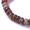 Adjustable Natural Polychrome Jasper/Picasso Stone/Picasso Jasper Braided Bead Bracelets BJEW-F369-A03-2