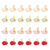 24Pcs 4 Styles Alloy Enamel Pendants ENAM-CA0001-53-1