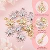 12Pcs 2 Colors Rack Plating Brass Micro Pave Clear Cubic Zirconia Pendants KK-FH0003-95-4