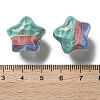 Gradient Color Transparent Hand-drawed Acrylic Beads TACR-P012-01B-08-3