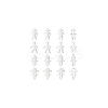 16Pcs 4 Style 201 Stainless Steel Connector Charms STAS-UN0035-52-6