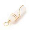 Natural White Jade Pendants PALLOY-JF01453-07-5