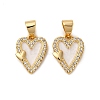 Brass Micro Pave Cubic Zirconia Pendants KK-D390-25G-02-1