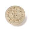 Golden Tone Wax Seal Brass Stamp Head DIY-B079-01G-S-2
