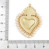 Brass White Enamel Pendants KK-L244-04G-3