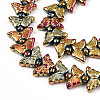 Electroplate Glass Beads Strands EGLA-N012-04K-3
