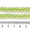 Baking Paint Transparent Glass Beads Strands DGLA-A034-J6MM-D07-4