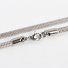 304 Stainless Steel Snake Chain Necklace Making X-STAS-P045-31P-1