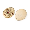 304 Stainless Steel Crystal Rhinestone & Natural Carnelian(Mixed Dyed and Undyed) Pendants STAS-F322-14G-02-2