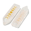 Natural Quartz Crystal Moon Phase Pendants G-C145-01D-2