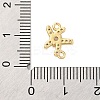 Brass Clear Cubic Zirconia Connector Charms/Links FIND-L019-07G-05-3