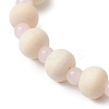 3 Pcs Synthetic Turquoise & Wood & Glass Beaded Stretch Bracelets for Boys Girls BJEW-JB11129-6
