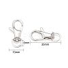 Tarnish Resistant Polished 316 Surgical Stainless Steel Large Lobster Claw Swivel Clasps STAS-R072-27-2
