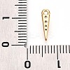 Brass Micro Pave Clear Cubic Zirconia Pendants KK-T075-37G-3