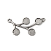 Non-Tarnish 304 Stainless Steel Pendant Cabochon Settings STAS-N103-72P-1