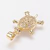 Brass Micro Pave Cubic Zirconia Pendants ZIRC-G104-23G-2