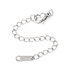 304 Stainless Steel Chain Extender with Teardrop Charms STAS-G383-08P-2