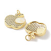 Brass Micro Pave Clear Cubic Zirconia Pendants KK-L213-042G-02-2