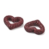 Heart Shape Polymer Clay Rhinestone Beads CLAY-NH0001-09A-03-3