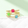 304 Stainless Steel Cuff Rings for Women LS-RJEW-D334-02D-G-2
