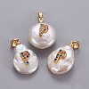 Natural Cultured Freshwater Pearl Pendants KK-L187-B-01P-1